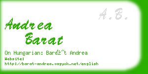 andrea barat business card